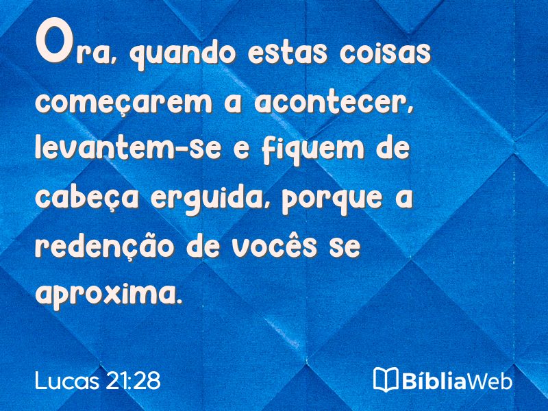 Lucas 21:28 em imagem para compartilhar