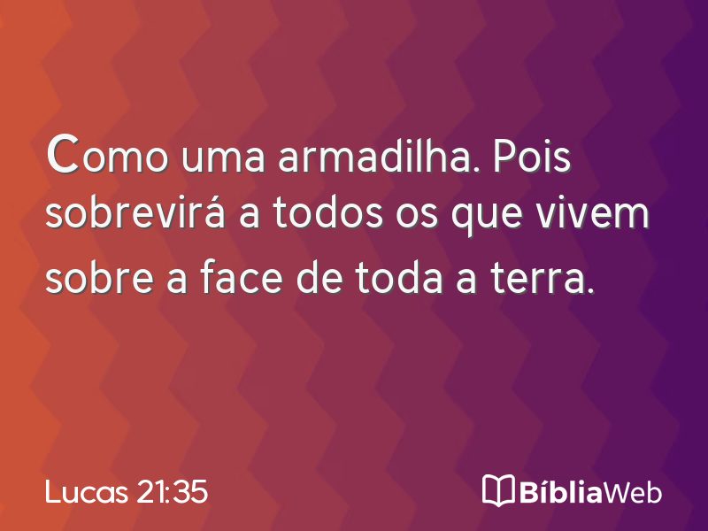Lucas 21:35 em imagem para compartilhar
