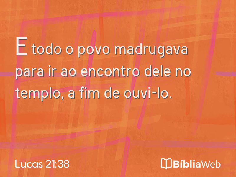 Lucas 21:38 em imagem para compartilhar