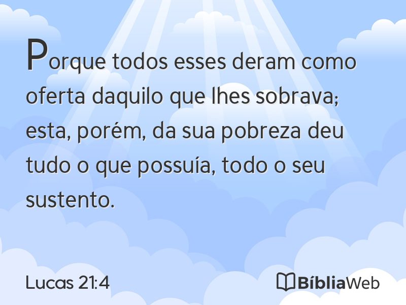 Lucas 21:4 em imagem para compartilhar