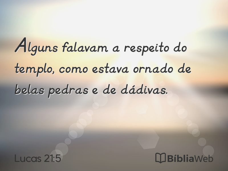 Lucas 21:5 em imagem para compartilhar