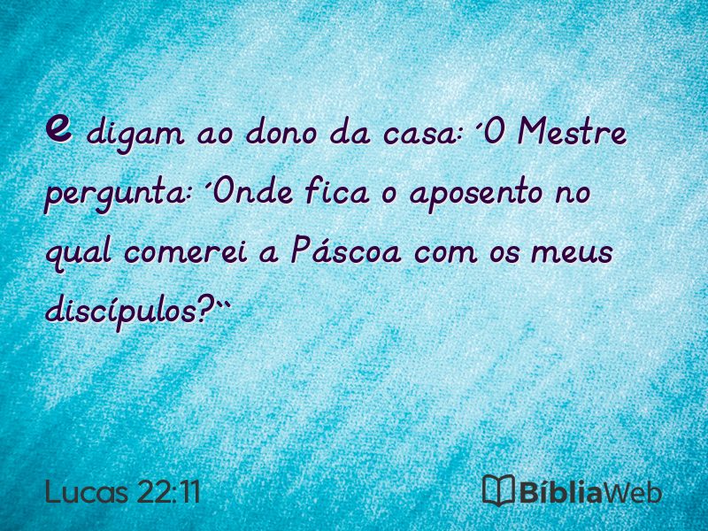 Lucas 22:11 em imagem para compartilhar