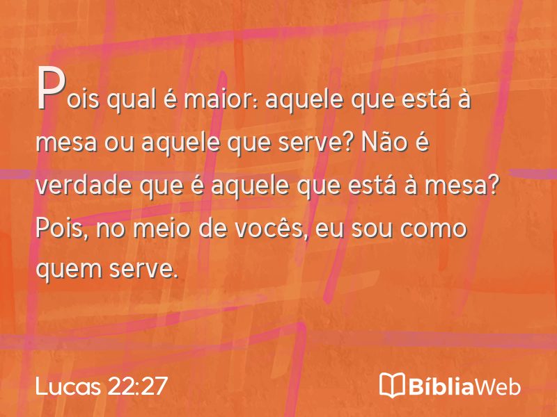 Lucas 22:27 em imagem para compartilhar