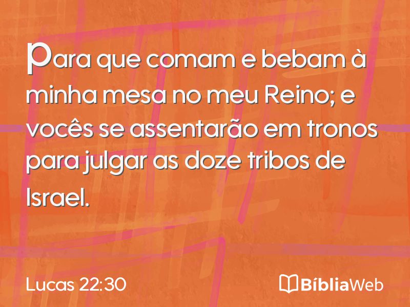 Lucas 22:30 em imagem para compartilhar
