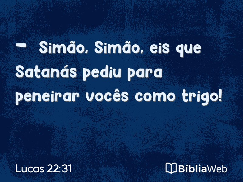 Lucas 22:31 em imagem para compartilhar