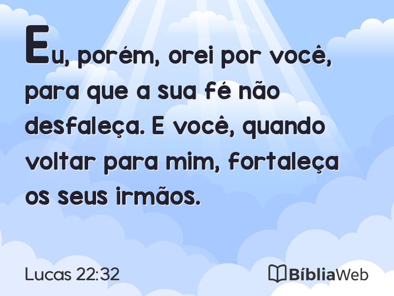 Lucas 22:32 em imagem para compartilhar