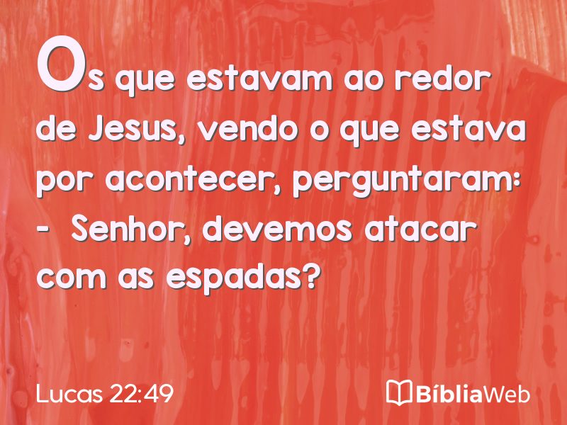Lucas 22:49 em imagem para compartilhar