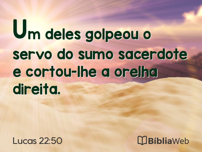 Lucas 22:50 em imagem para compartilhar