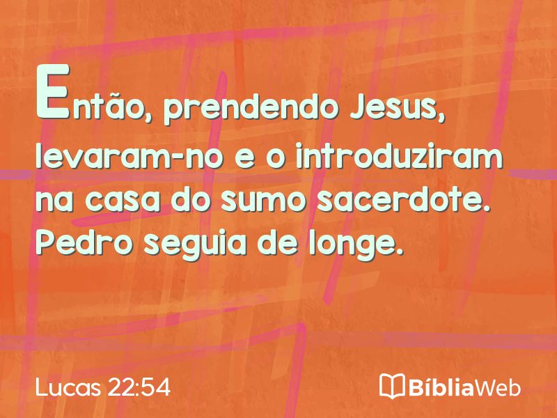 Lucas 22:54 em imagem para compartilhar