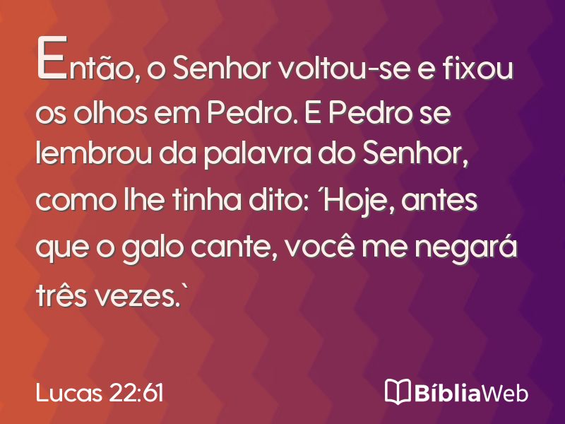 Lucas 22:61 em imagem para compartilhar