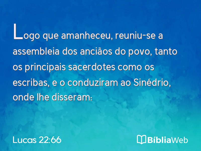 Lucas 22:66 em imagem para compartilhar