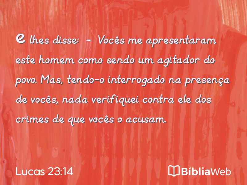 Lucas 23:14 em imagem para compartilhar