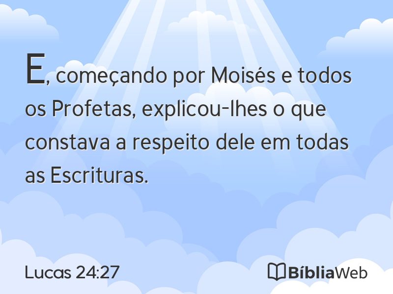 Lucas 24:27 em imagem para compartilhar