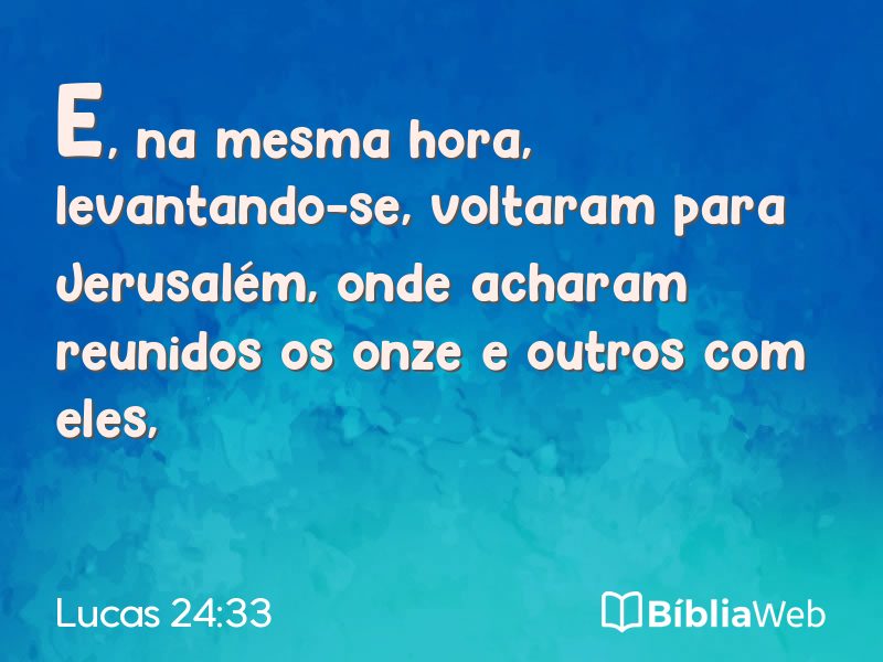 Lucas 24:33 em imagem para compartilhar