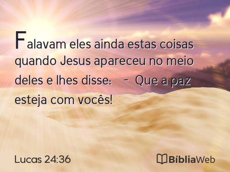 Lucas 24:36 em imagem para compartilhar