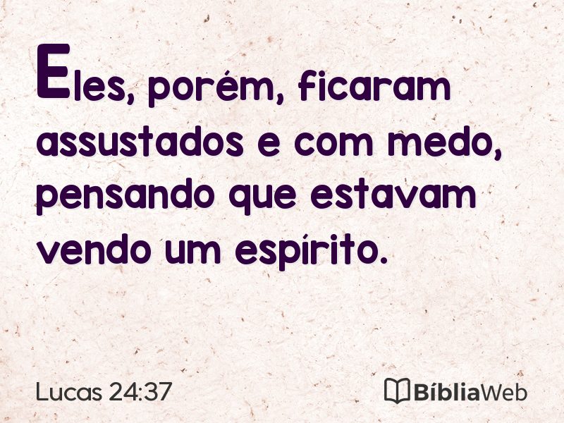 Lucas 24:37 em imagem para compartilhar