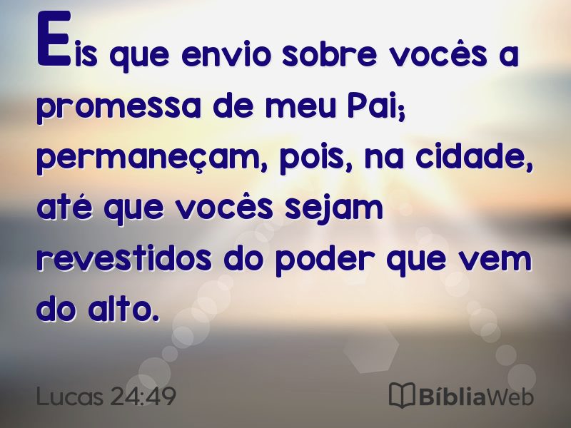Lucas 24:49 em imagem para compartilhar