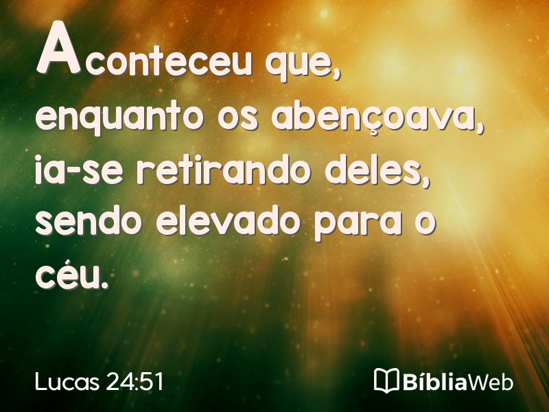 Lucas 24:51 em imagem para compartilhar