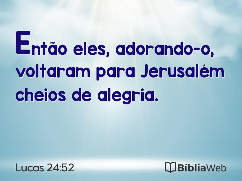 Lucas 24:52 em imagem para compartilhar