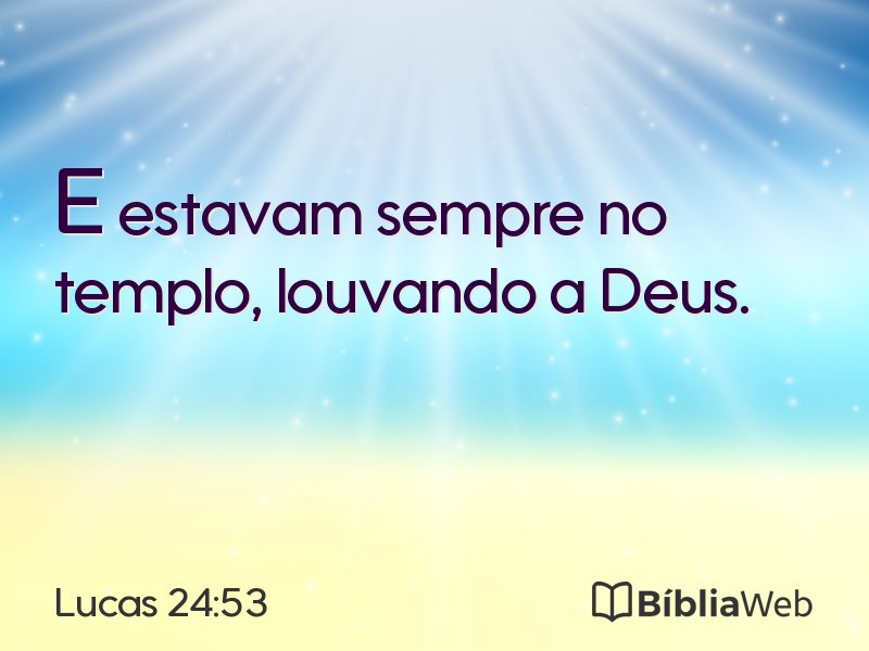 Lucas 24:53 em imagem para compartilhar