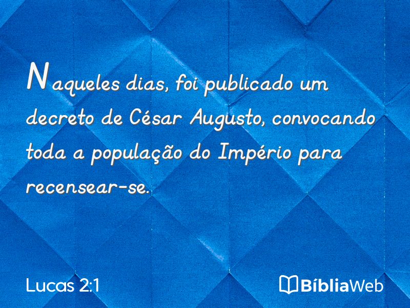 Lucas 2:1 em imagem para compartilhar