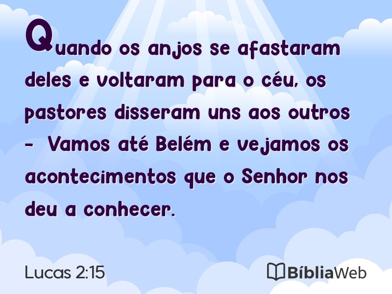 Lucas 2:15 em imagem para compartilhar