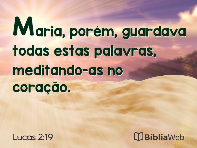 Lucas 2:19 em imagem para compartilhar