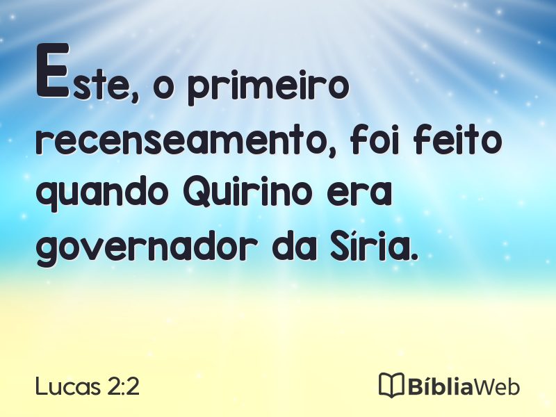 Lucas 2:2 em imagem para compartilhar