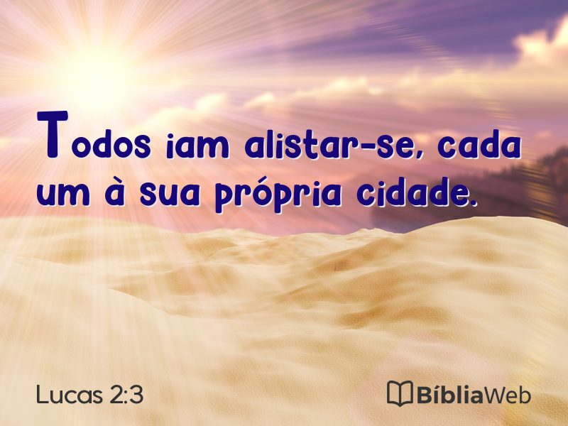 Lucas 2:3 em imagem para compartilhar