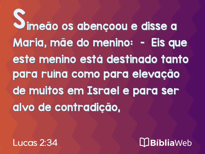 Lucas 2:34 em imagem para compartilhar