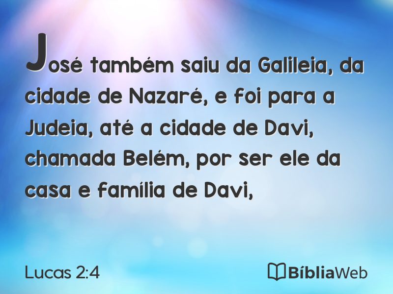 Lucas 2:4 em imagem para compartilhar