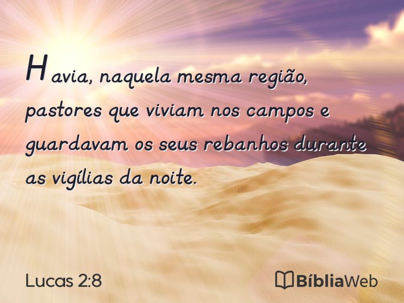 Lucas 2:8 em imagem para compartilhar