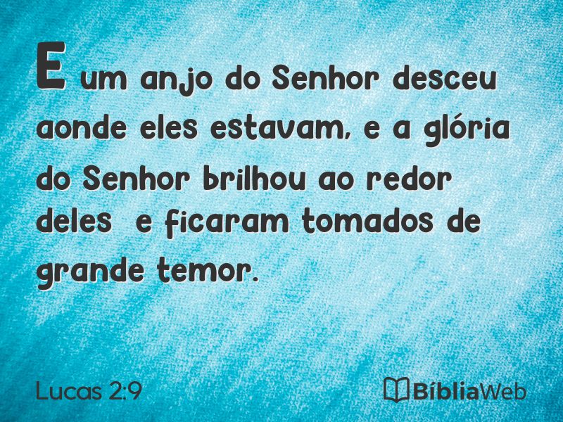 Lucas 2:9 em imagem para compartilhar