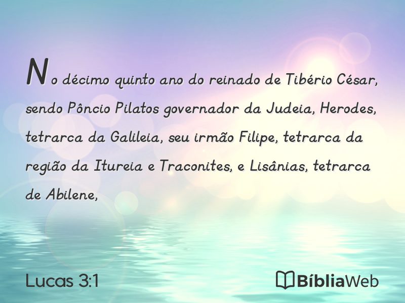 Lucas 3:1 em imagem para compartilhar