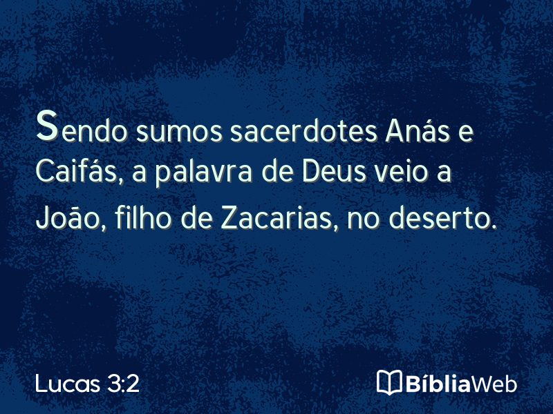 Lucas 3:2 em imagem para compartilhar