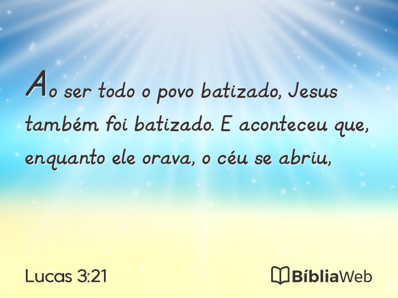 Lucas 3:21 em imagem para compartilhar