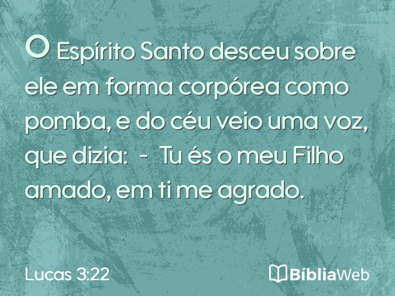 Lucas 3:22 em imagem para compartilhar