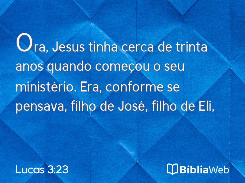 Lucas 3:23 em imagem para compartilhar