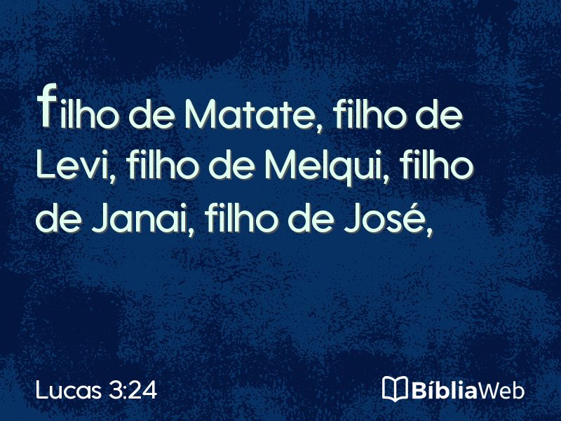 Lucas 3:24 em imagem para compartilhar