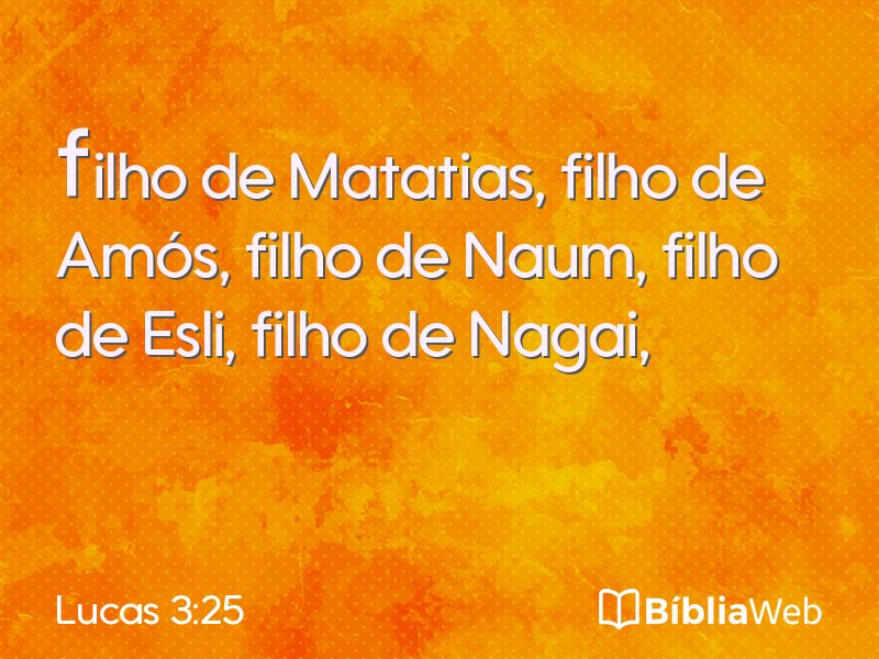 Lucas 3:25 em imagem para compartilhar