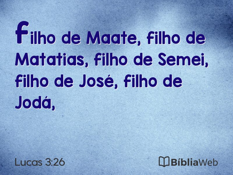 Lucas 3:26 em imagem para compartilhar