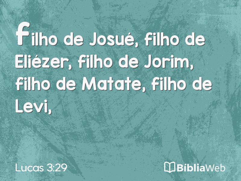 Lucas 3:29 em imagem para compartilhar