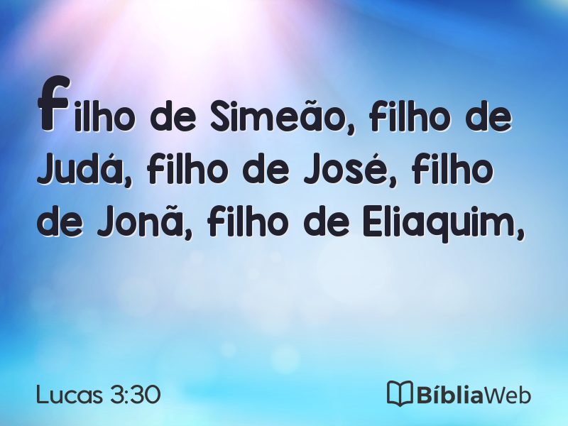 Lucas 3:30 em imagem para compartilhar