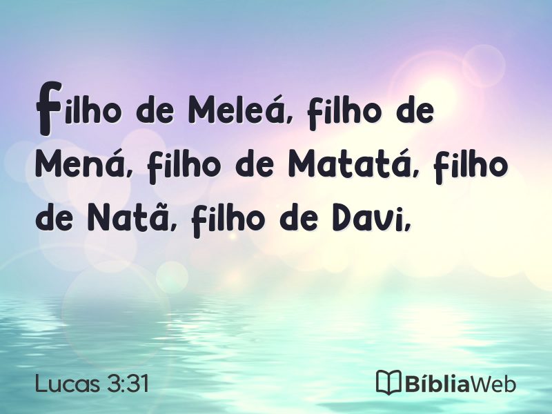 Lucas 3:31 em imagem para compartilhar