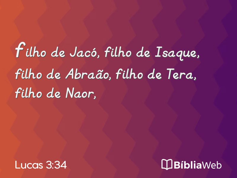 Lucas 3:34 em imagem para compartilhar