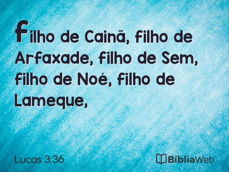 Lucas 3:36 em imagem para compartilhar