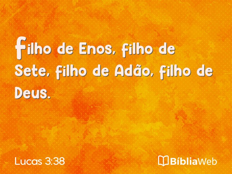 Lucas 3:38 em imagem para compartilhar