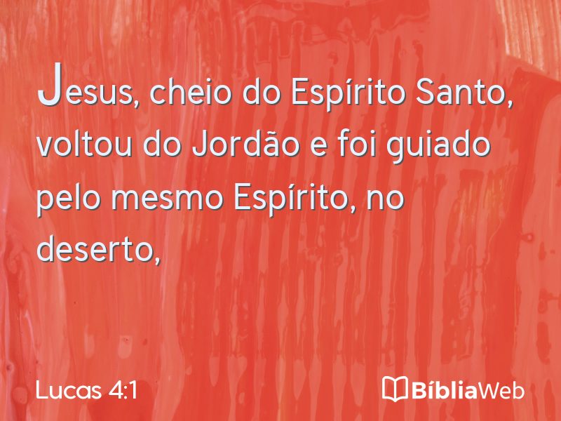 Lucas 4:1 em imagem para compartilhar