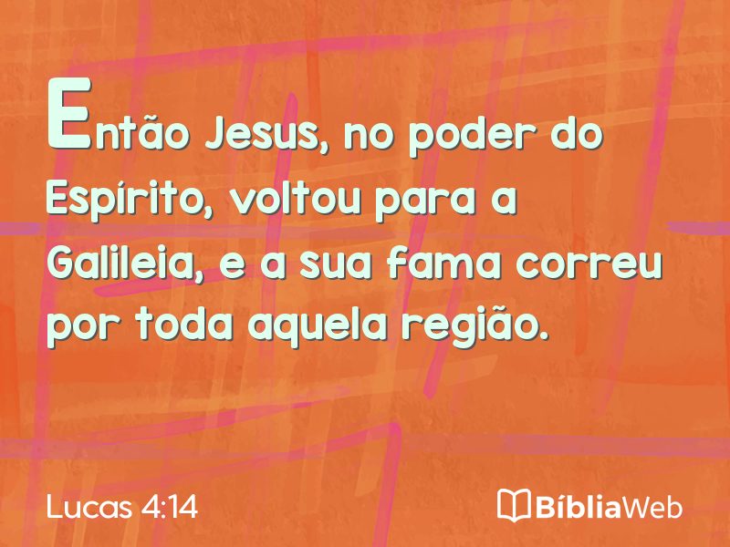 Lucas 4:14 em imagem para compartilhar