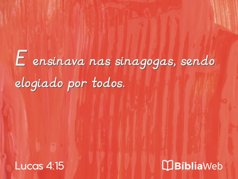 Lucas 4:15 em imagem para compartilhar